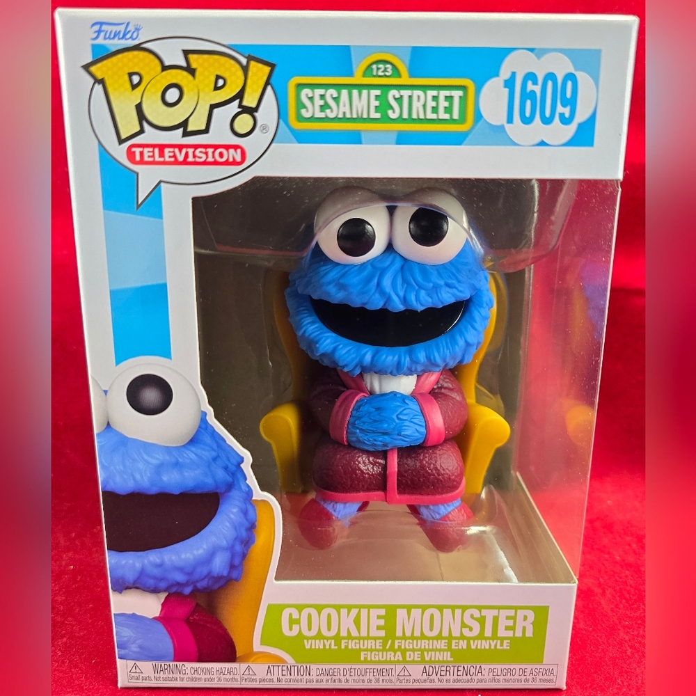 Cookie Monster funko # 1609 (Nib) With Pop Protector - Picture 2 of 6